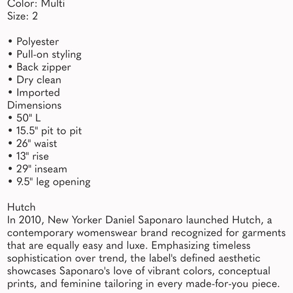 *SOLD* Women’s Hutch Sequin Bow Jumpsuit by Anthropologie size 2 - Picture 10 of 10